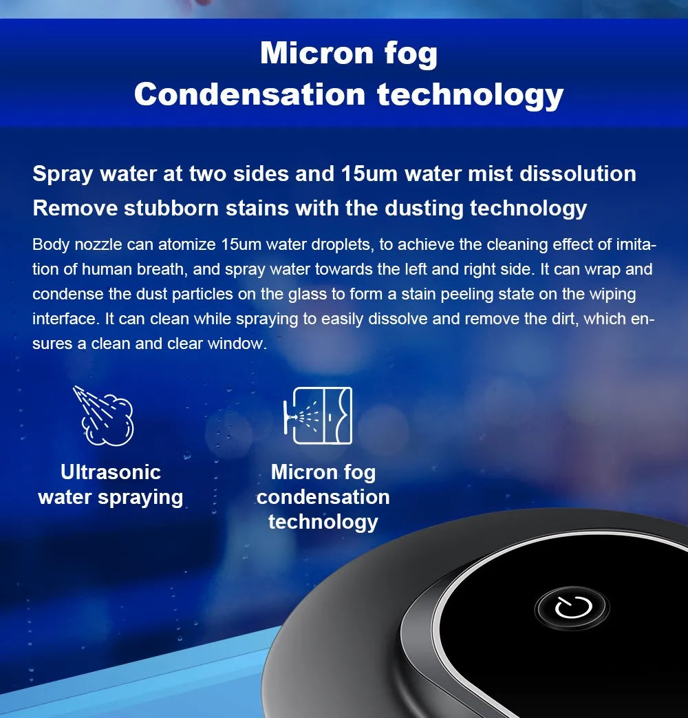 Liectroux Yw810 Roboter-Fensterreiniger, trockenes und nasses Wischen, Ai Route, bürstenloser Motor, Lüfter-App und Fernbedienung