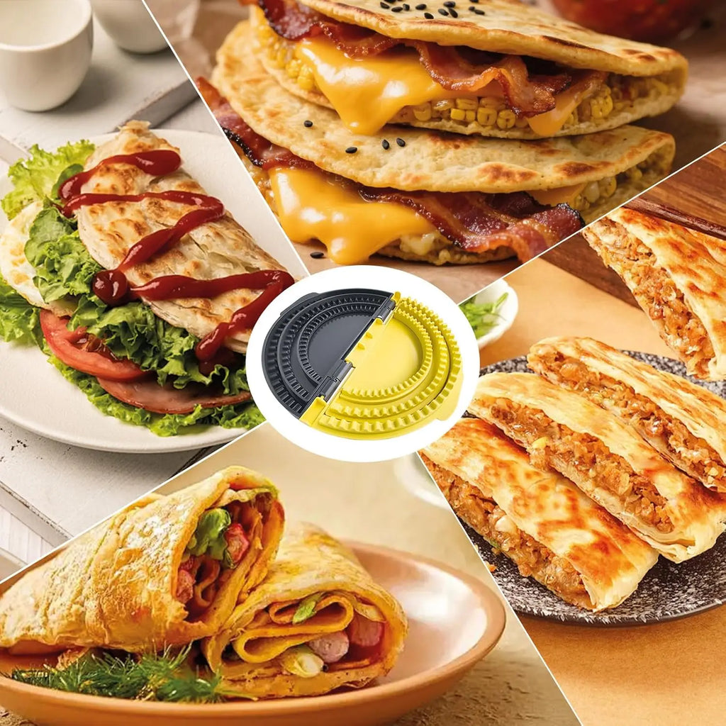 3-in-1 Tortilla Sealer, Tacos Tortilla Crimper Maker, einstellbare Größe, für 6"-10" Kruste, machen versiegelte Quesadillas, Tacos, Burritos