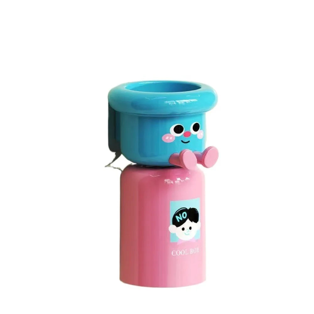 Magnetischer Zahnbürstenbecher mit Cartoon-Motiv zur Wandmontage – Aufbewahrungsständer für Zuhause, ohne Bohren, Zahnbürstenhalter für Badezimmer