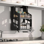 Hebekorb, Küchenschrank, vertikaler Pull-Down-Typ, auf und ab Puffer, Gewürzkorb, Gestell