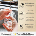 P12 Label Maker Mini tragbarer Thermo-Etikettendrucker ähnlich wie D11 D110 D101 Marklife P12 Etikettenmaschine DIY P12 Etikettenaufkleber