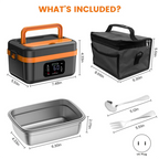 A07R Cordless Electric Lunch Box With 16000Mah Battery Rechargeable Self-Heating Food Warmer For Work/Travel Car/Office Us Plug