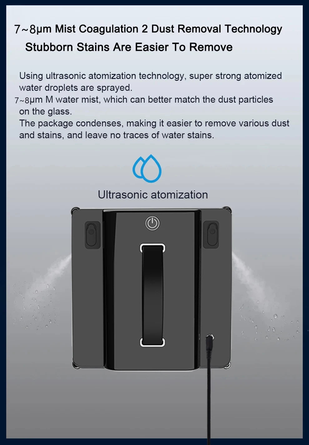 Fensterputzroboter Purerobo W-S9S mit APP Staubsauger