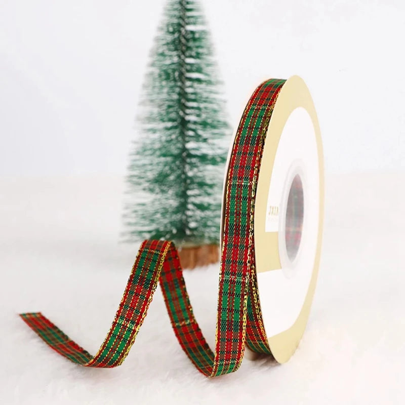5 Yards Weihnachtsdekoration Band Weihnachtsbaum Anhänger handgemachtes Design für Home Decor Navidad Neujahr 2026 DIY Geschenkverpackung