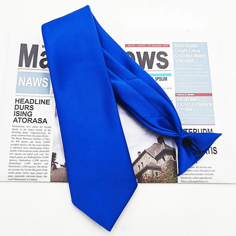 Clip-On Krawatte für Herren – Kein Knoten nötig | Polyester Seidenkrawatte in 9 Farben