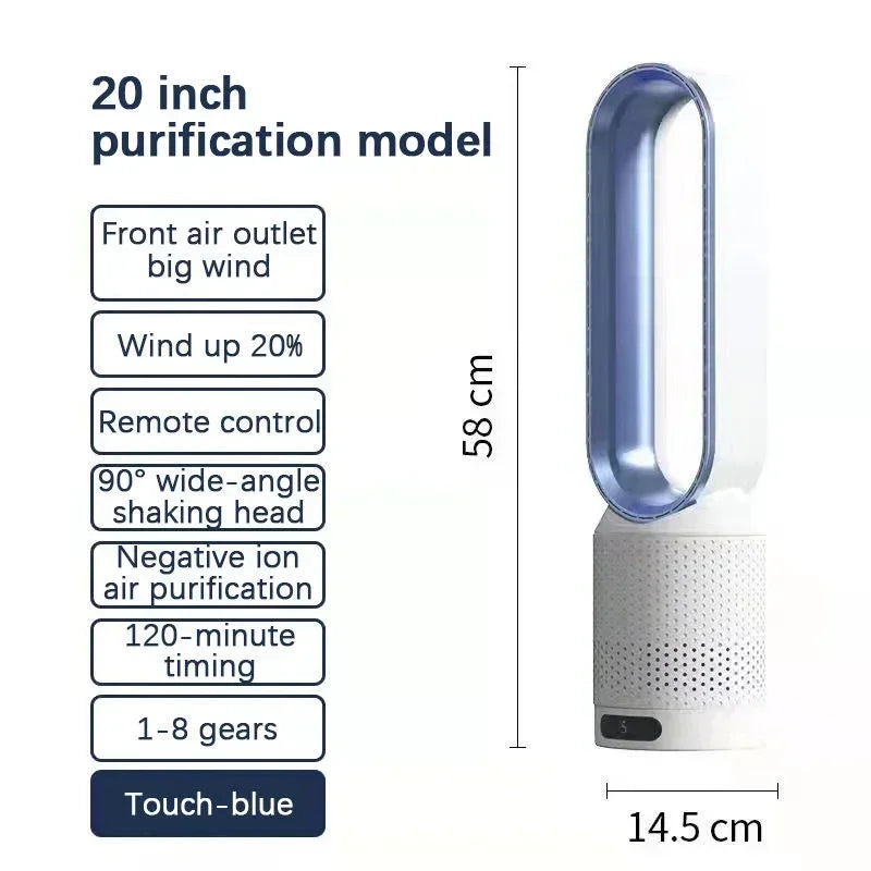2025 NEUE Blattloser Ventilator Elektrische Kühlung Air Tower Fans Mit Fernbedienung Intelligente Geräuscharm 16 Zoll Stehen Boden Dropship