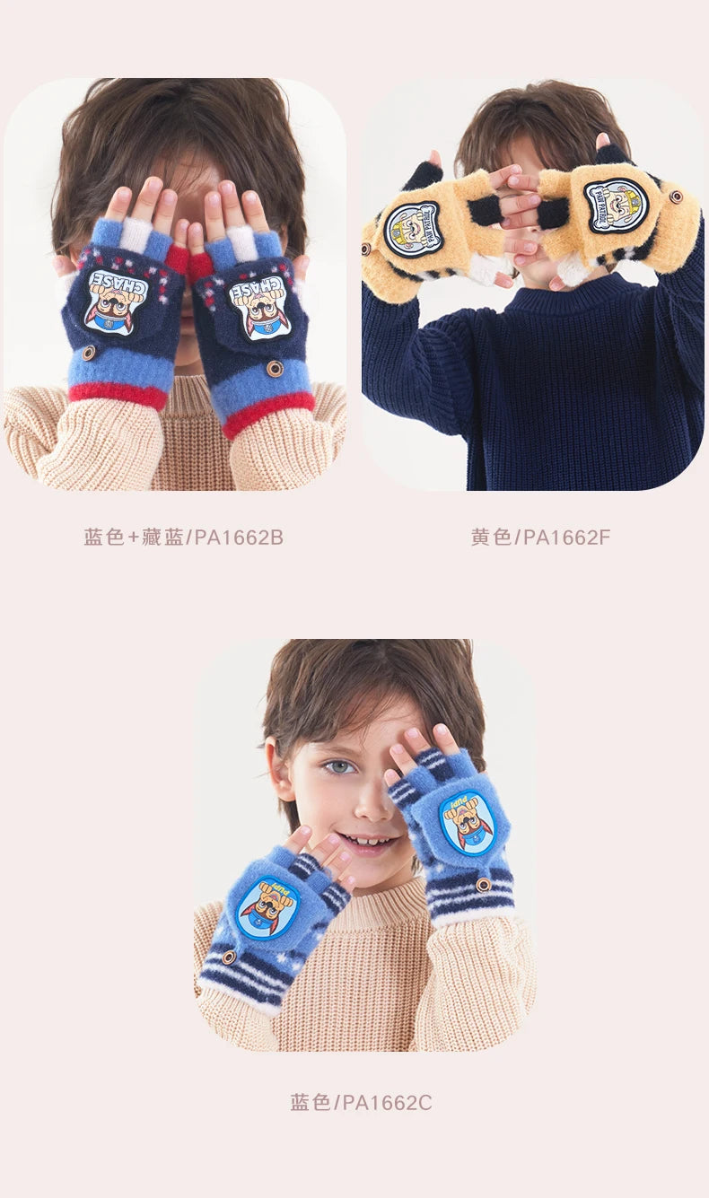 Echte Paw Patrol Winter KINDER Handschuh Chase Marshall Skye Everest Rubble Zuma Rocky Ryder Kinder Fäustlinge Weihnachtsgeschenk 2-6T