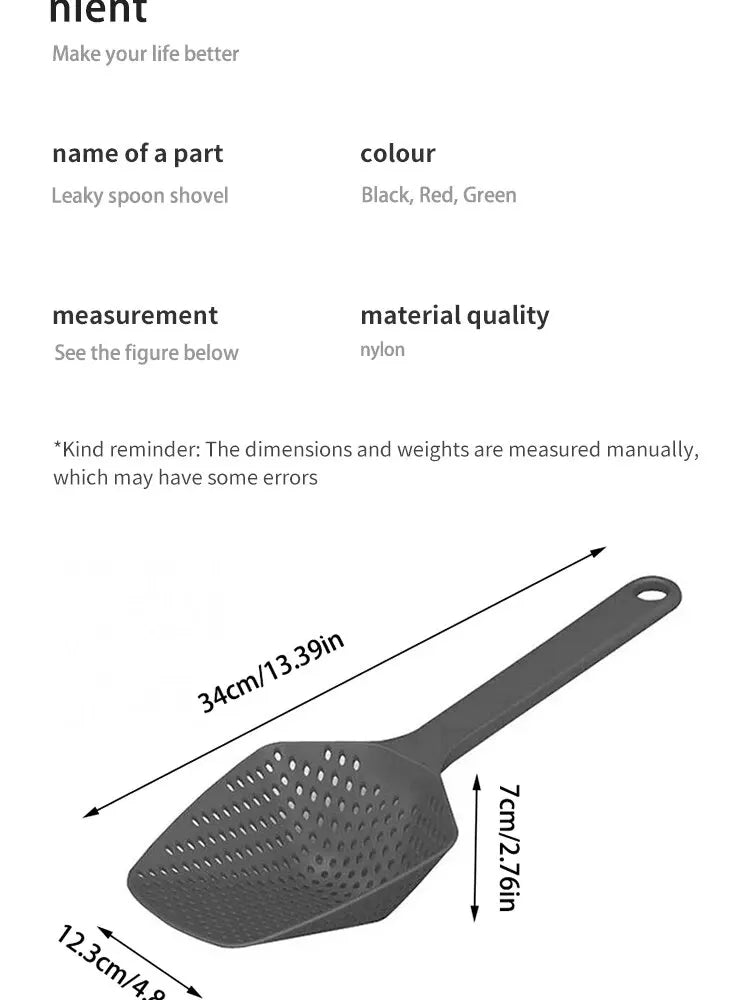 Sieb Löffel Große Trichter Gebratene Lebensmittel Sieb Gemüse Lebensmittel Wasser Filter Tragbare Home Küche Kochen Werkzeuge