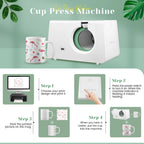 Automatische Tassenpresse, 10–11 Unzen, Transfersublimation, tragbare Tassenpresse, One-Touch-Taste als Geschenk für Geburtstage