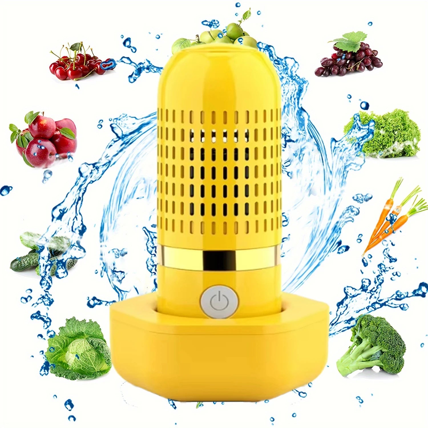 Machine de nettoyage de fruits et légumes, purificateur d'aliments 3000 mAh, appareil de nettoyage de fruits étanche pour fruits, légumes pour viande et fruits de mer