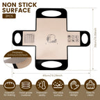 2Pcs Silikon Brot Laib Pan Liner Wiederverwendbare Brot Matte Hitzebeständige Brot Backen Matte mit Griff für Backen Küche Zubehör