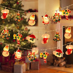 Weihnachten LED String Licht Santa Claus Lebkuchen Mann Weihnachten Baum Ornament Weihnachten Dekoration Für Home Neue Jahr Party Kinder Geschenk