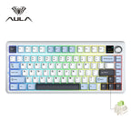 AULA F75 MAX mechanische Gaming-Tastatur, 75 % verkabelt/Bluetooth/2,4 G, Hot-Swap-RGB-E-Sport-Tastatur mit TFT-Bildschirm für PC/Mac ﻿