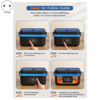 EMECE-Kabellose elektrische Lunchbox, wiederaufladbarer, selbsterhitzender Speisenwärmer mit 16000-mAh-Akku