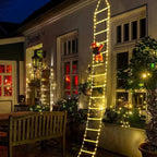LED Weihnachtsdekorationen Feenlampe LED Leiterlampe mit Klettern Weihnachtsmann Zuhause Outdoor Weihnachtslicht Neujahr Ornamente s