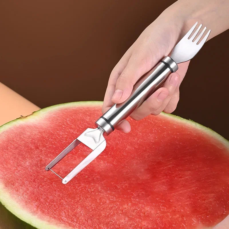 Windmühlen-Wassermelonenschneider aus Edelstahl – Obstteiler für Wassermelone, Honigmelone & mehr
