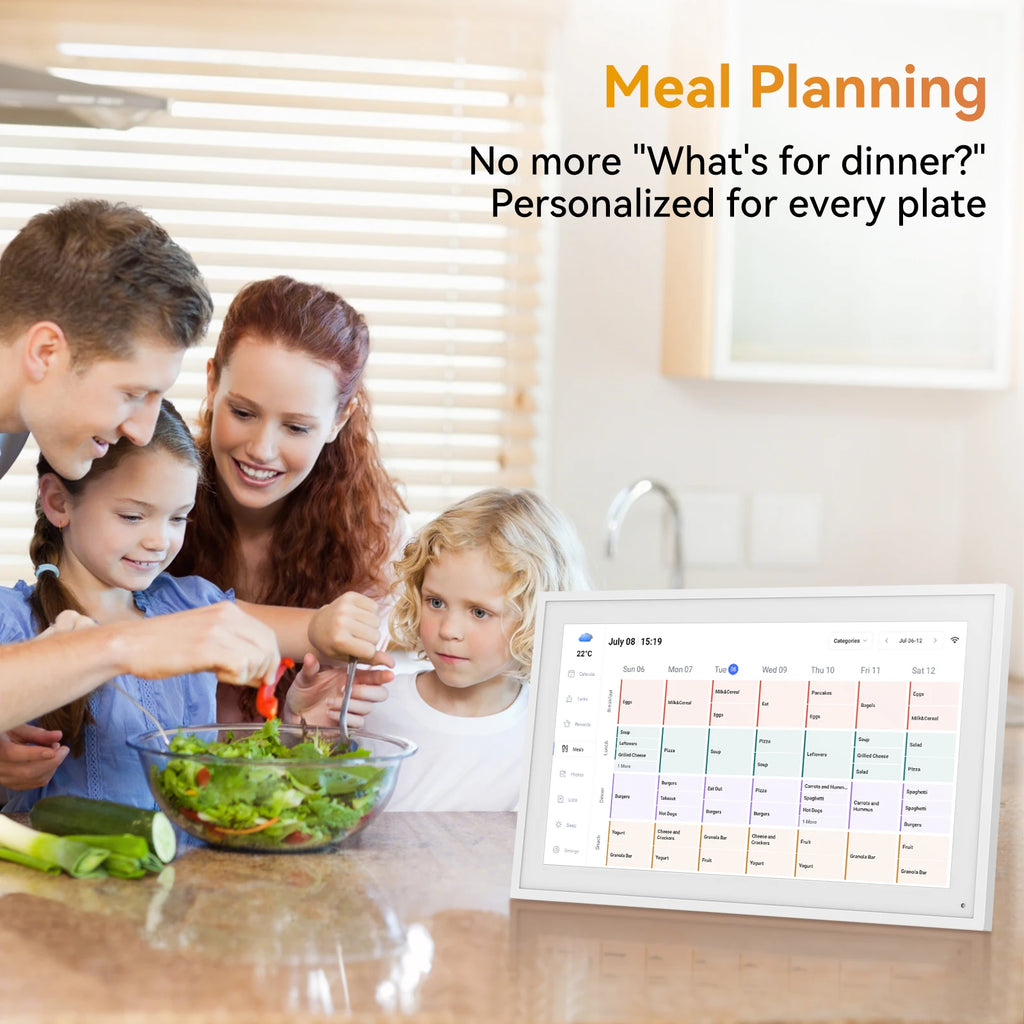 TABWEE P15 15,6 Zoll digitaler Kalender mit Aufgabenplan, intelligenter elektronischer Wand-Touchscreen-Kalender für interaktive Familienpläne,