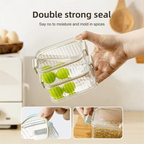Mehrschichtige Gewürz-Aufbewahrungsbox, tragbar, kleine All-In-One-Zange, Küche, transparente Gewürze, Bohnen, Nüsse, Körner, Vorratsgläser