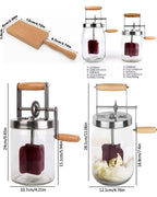 1000L/1500L Manueller Butterchurner, Paddel aus Buchenholz, Sahnemixer, Einmachglas, manuell für handwerkliche Butter, kultivierte Butter