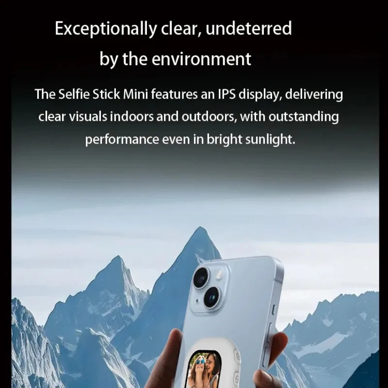 Luxuglow Mini Selfie-Monitor – Kabellos, Magnetisch, 2" HD, WiFi, Bluetooth, 4 Farben