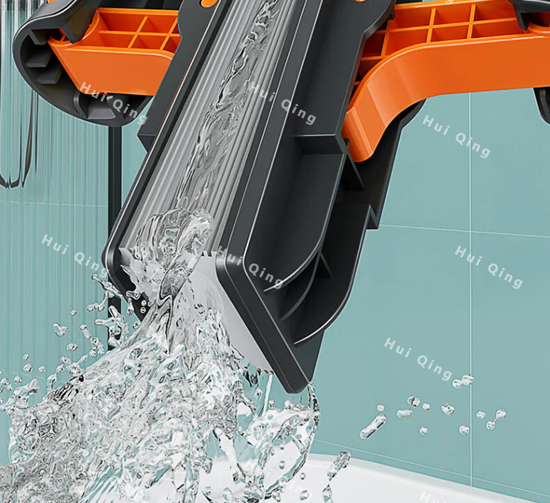 Gepresster selbstentleerender Gummi-Baumwollmopp, freihändiger magischer selbstreinigender Flachmopp, wiederverwendbarer Schwamm, Haushalts-Bodenreinigungswerkzeug