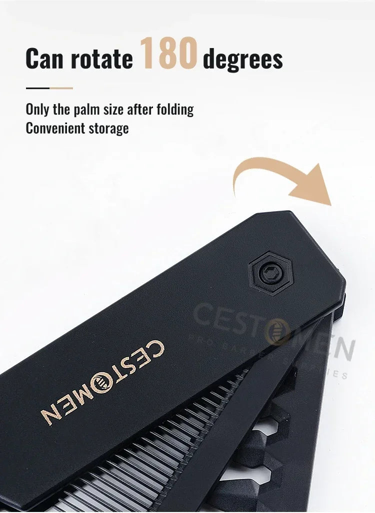 Neue 1/2/3 in 1 Tasche Klapp Kämme Kunststoff Breite Zahn Öl Kopf Kamm Bart Kämmen Barber Clipper kamm Salon Haar Styling Werkzeuge