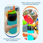 Multi-Color Beverage Can Opener Set with Protective Cover And Straw