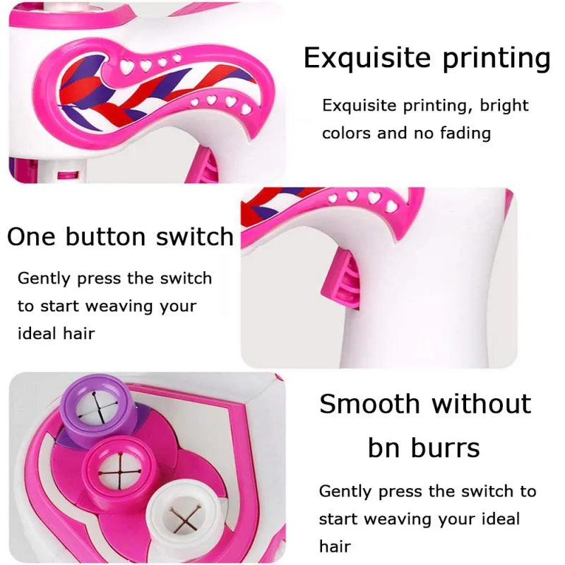 Mini-Dreisträngige geflochtene Haarmachine für Kinder, vollautomatische elektrische geflochtene Haarmachine