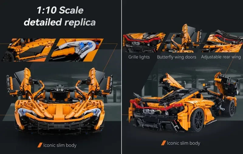 Cada 1:10 Moc Designer pvd lächelnder assassin super Rennwagen, Modellbausteine, v8 Zylinder, auto, Geschwindigkeit, Fahrzeugspielzeug für kinder