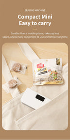 Mini-Wärmebeutel-Versiegelungsmaschine, Versiegelungsmaschine für Plastiktüten, wiederaufladbar, für Lebensmittelverpackungen, Heißsiegelgerät, tragbares Thermo-Beutelversiegelungsgerät