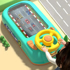 Kinder-Lenkrad-Fahrspielzeug Dodge-Fahrzeug, elektronisches Simulations-Abenteuerspiel mit Musik-Soundeffekten