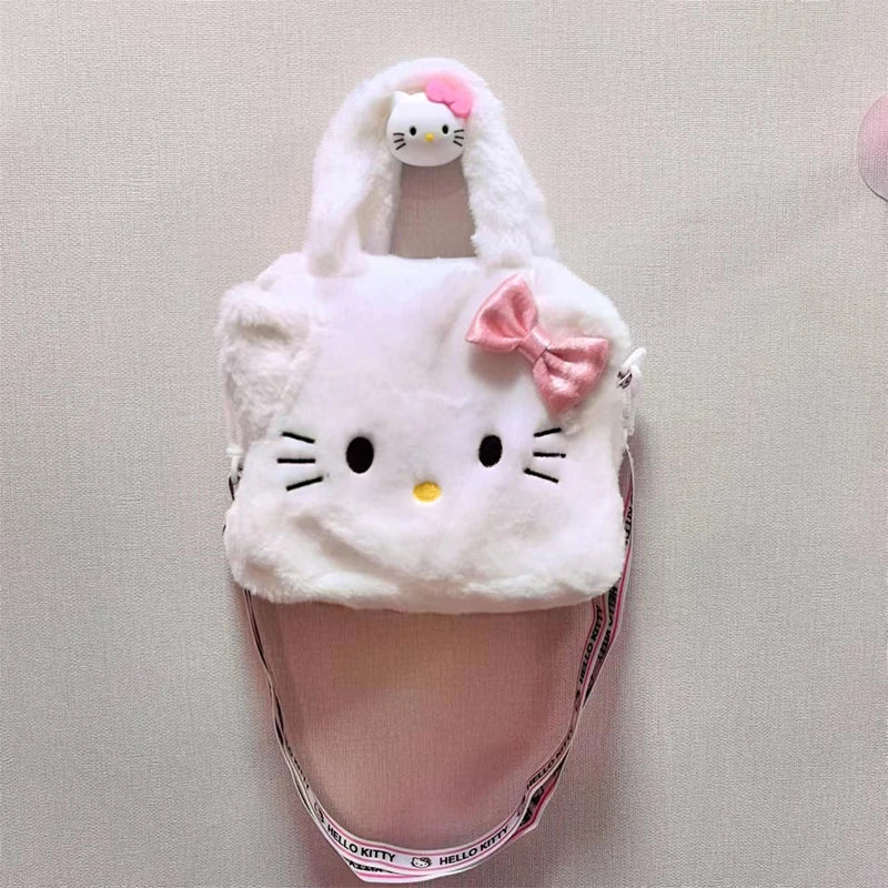 Hello Kitty Sanrio Plüschtasche Kuromi Melody Cartoon Anime Tragbare Handtasche Umhängetasche Kosmetik Kawaii Aufbewahrungstasche Damen Mädchen Geschenk