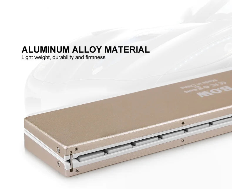 BOW Mini-Klapp-Bluetooth-Tastatur, kabellose Tastatur, unterstützt 3 Geräte mit Ständer, wiederaufladbare faltbare Tastatur für Telefon, Tablet