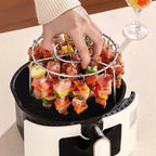 Edelstahl-Spießhalter für Air Fryer & BBQ – Vertikales Kebab-Rack, 13 oder 25 Spieße