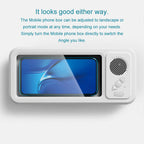 Dusch-Telefonhalterung mit Bluetooth-Lautsprecher, 360-Grad-Drehung, Wandhalterung für die Dusche, wasserdicht, beschlagfrei, für 4–6,9 Zoll große Handys