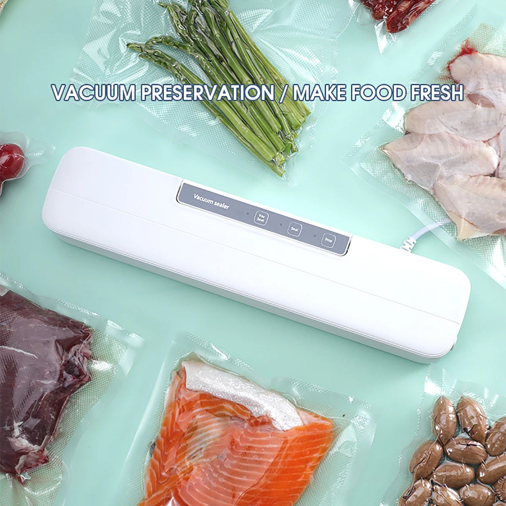 Beste Vakuumierer für trockene und nasse Lebensmittel, Verpackungsmaschine, 220 V, automatischer kommerzieller Haushalt, Küche, Lebensmittel-Vakuumierer mit 10 Beuteln