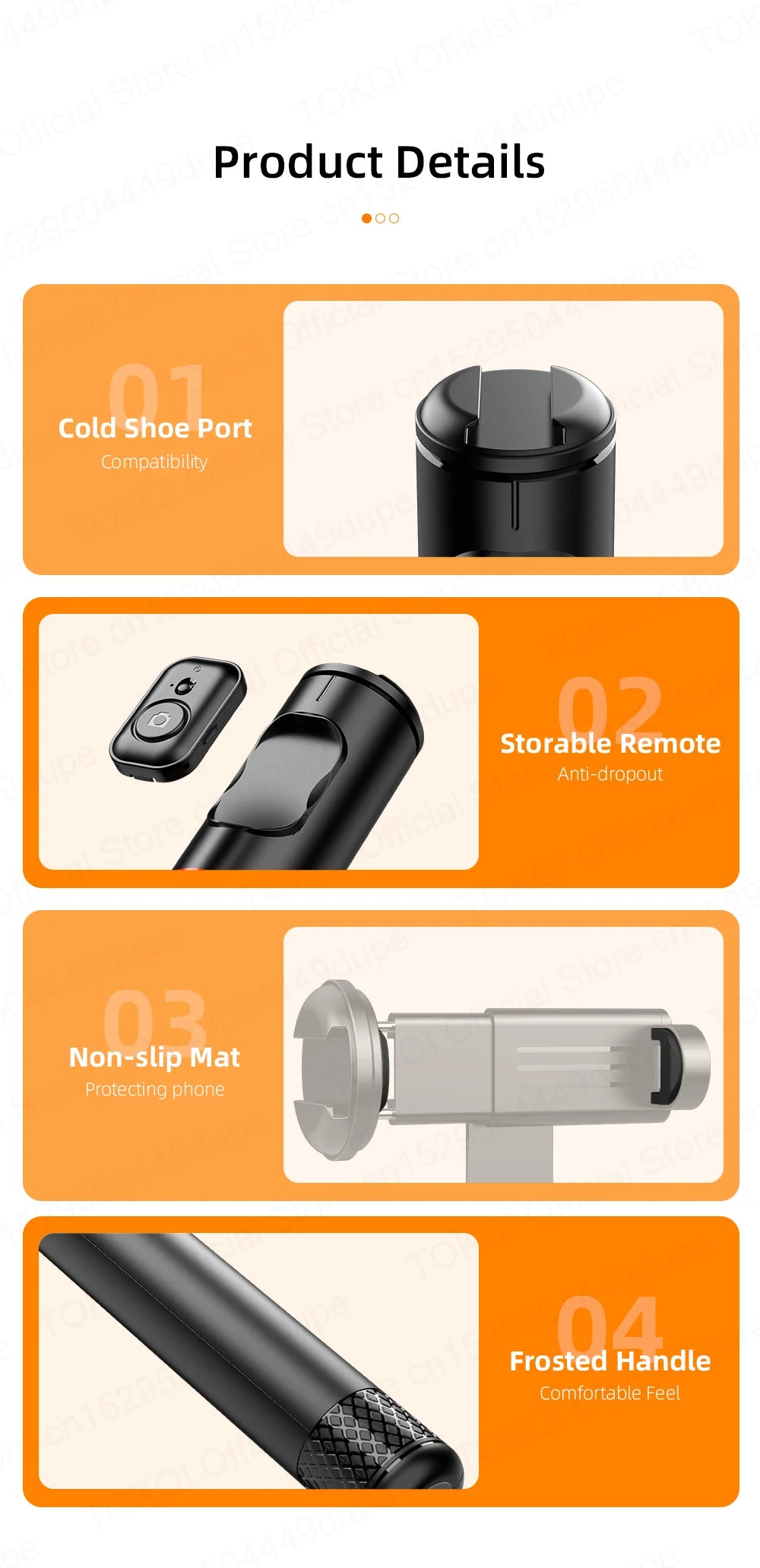 TOKQI C10 Selfie Stick Stativ – 1,83m / 72 Zoll, Bluetooth, Aluminium | iPhone & Android