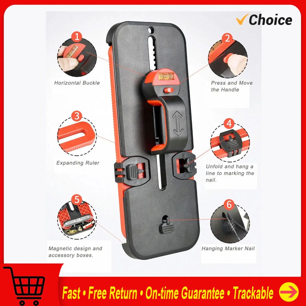 Bilderaufhänger-Werkzeug, Bilderaufhänger-Werkzeug, Fotorahmen, hängendes Nivellierwerkzeug mit Wasserwaage für die Dekoration, Werkzeug zum Nivellieren von Bildern