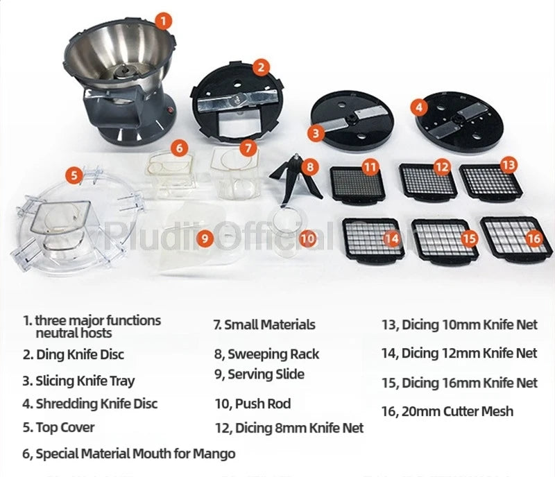 M1 Kommerzieller elektrischer Gemüseschneider, multifunktionale Küchenmaschine, kompakter Schnittlauch, Frühlingszwiebelschneider für Küche, Restaurant, Zuhause