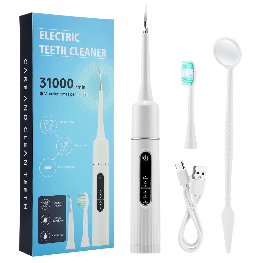 Elektrischer Zahn reiniger Dental Scaler 6 Gänge Schall vibration Zahnbürste Zahnstein Zahnstein entferner Zahn aufhellung Reinigungs werkzeuge