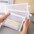 Mesh Zipper- File Bag, Spielzeug Aufbewahrungstasche, Baustein/ Puzzle Unterverpackung Tasche, Kinder Reißverschluss transparent Finishing Aufbewahrungsbox