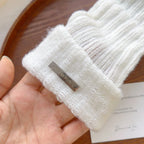 Neue gestrickte Lolita JK Beinwärmer, Damen lange Socken, Herbst, Winter, Wolle Fußabdeckung, Armwärmer, Y2K Crochet, Heap Socke, Stiefelmanschetten