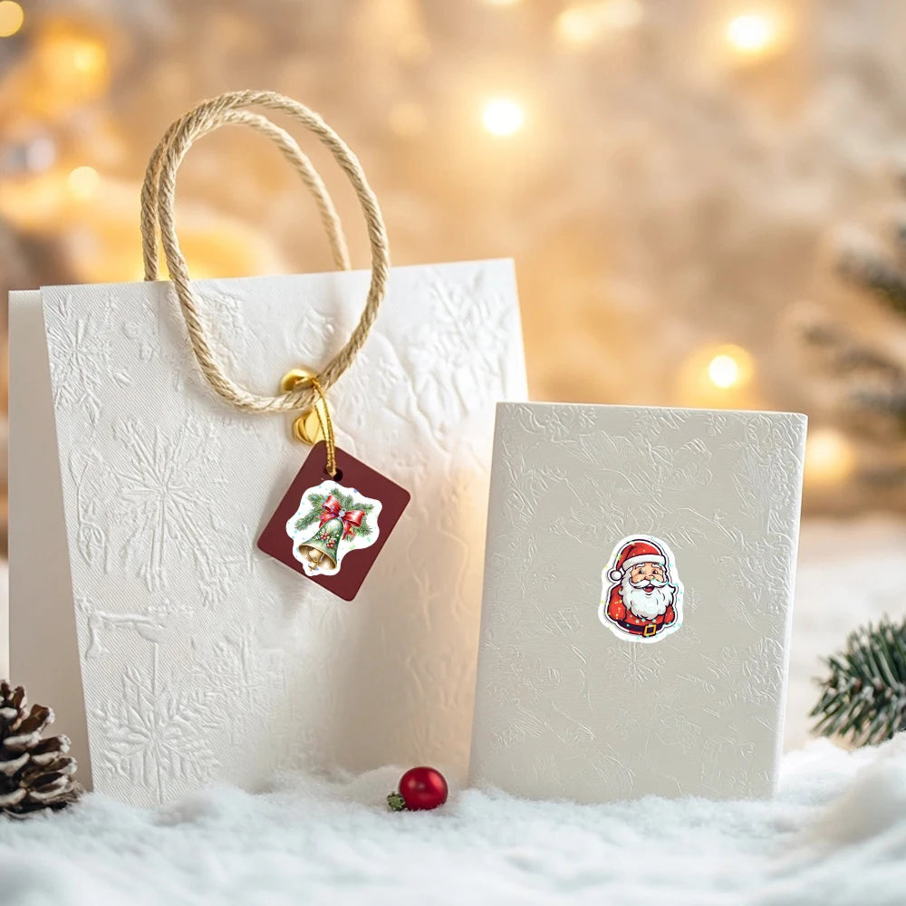 500 stücke Laser Cartoon Weihnachten Aufkleber Weihnachten Geschenk Verpackung Label Aufkleber Belohnung Aufkleber Sammelalbum Schreibwaren, 1"