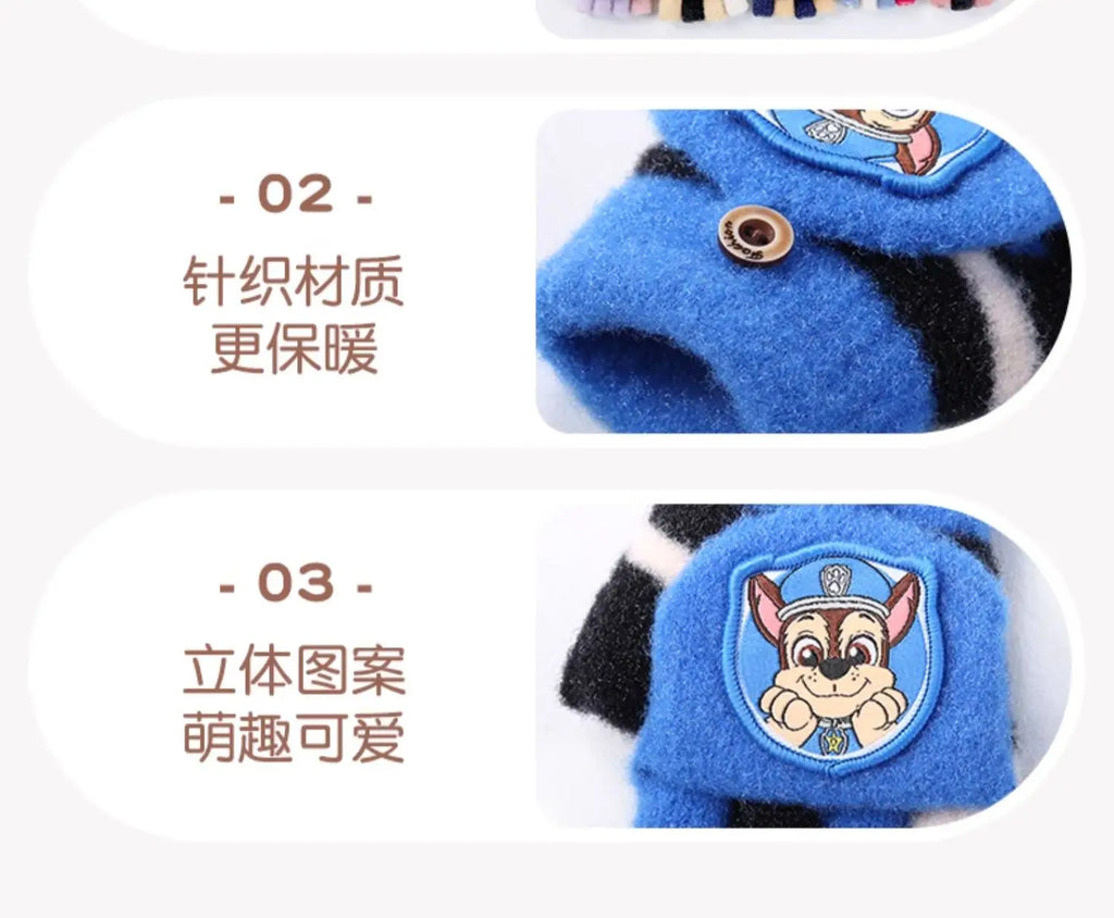 Echte Paw Patrol Winter KINDER Handschuh Chase Marshall Skye Everest Rubble Zuma Rocky Ryder Kinder Fäustlinge Weihnachtsgeschenk 2-6T