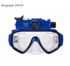 YTYIN RD-34 Tauchmaske mit integrierter HD 1080p Kamera – 5MP CMOS, 90° Weitwinkel, DVR, Gelb & Blau