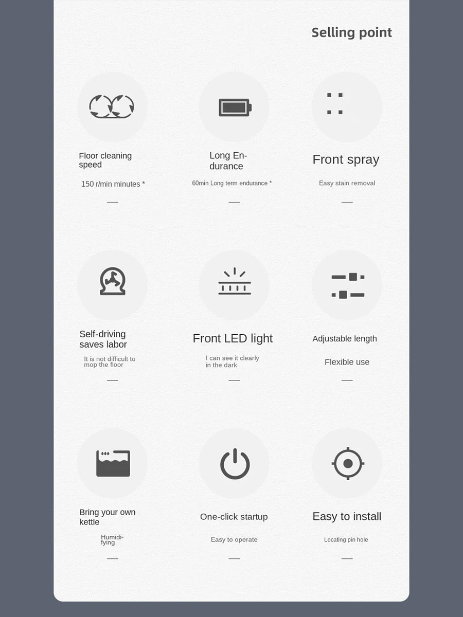 1 elektrischer Mopp-Staubsauger, einfach zu bedienen, geeignet für Zuhause, Schlafsaal, Büro und andere Verwendung