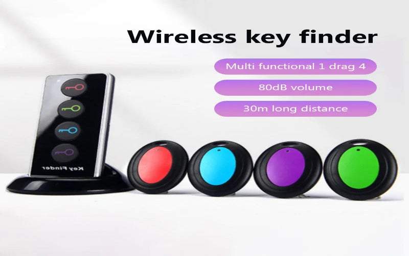 Neuer 4-in-1 Wireless Key Finder Home Anti-Verlust-Geräte Handy-Finder Multifunktions-Tasten-Locator-Tracker für Kinder und Haustiere