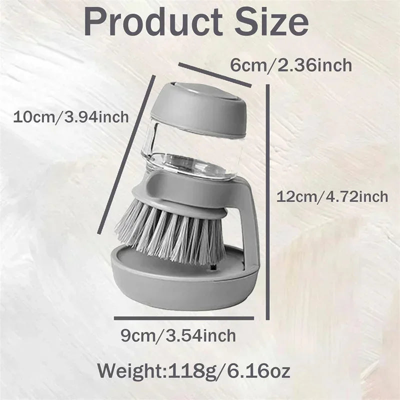 Spülbürste mit Seifenspender, Geschirrspülbürsten für die Küche, Spülbürsten mit Halter, Abtropfschale, Küchenreinigungsbürsten