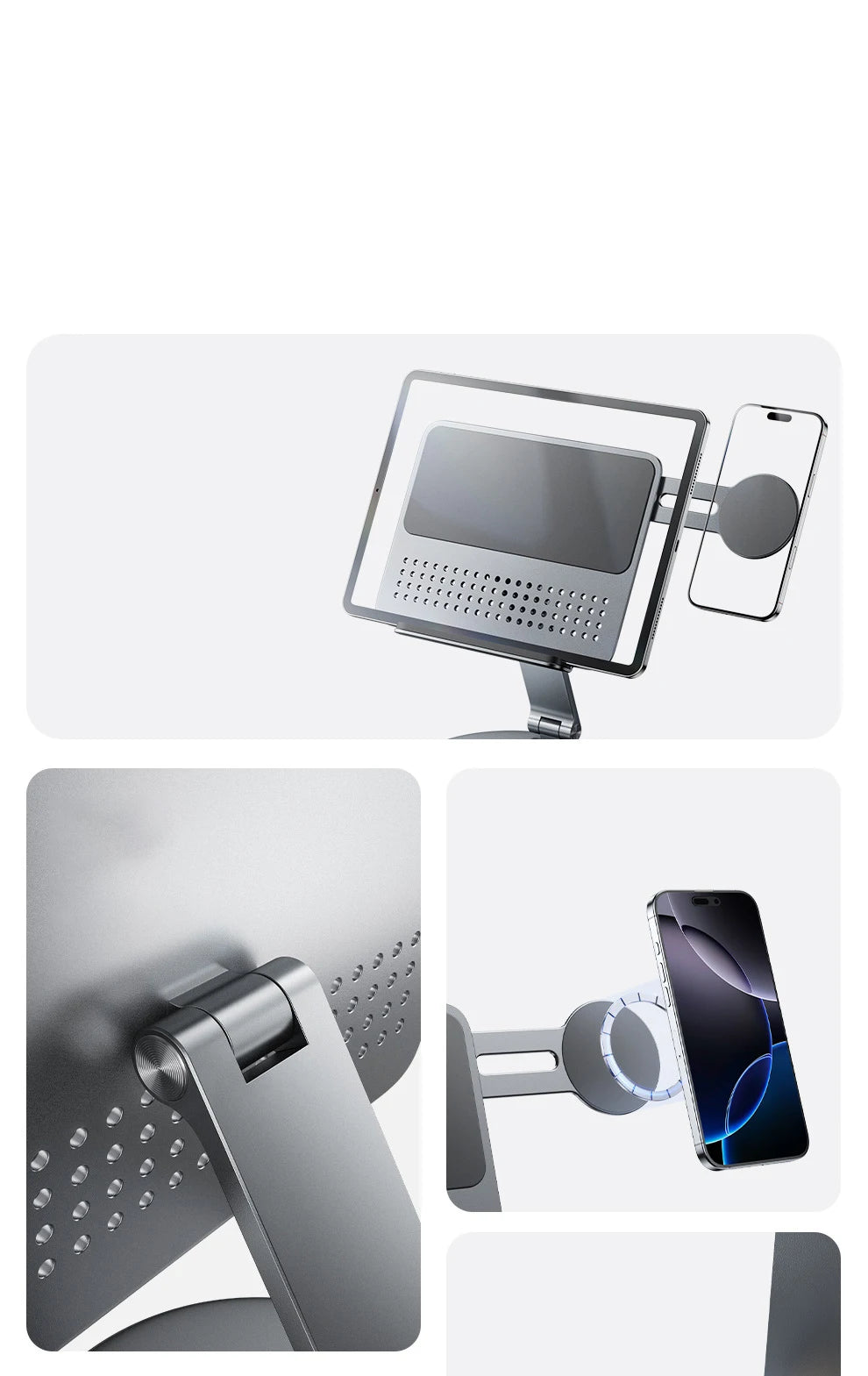 Tablet-Ständer, iPad, Desktop, magnetischer Handyständer 360° °   Drehbarer, zusammenklappbarer, spezieller Ständer für Live-Malerei im Büro