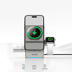 Qi2 3-in-1 Wireless Ladestation 15W – Magnetisch, für iPhone, Apple Watch & AirPods, CE